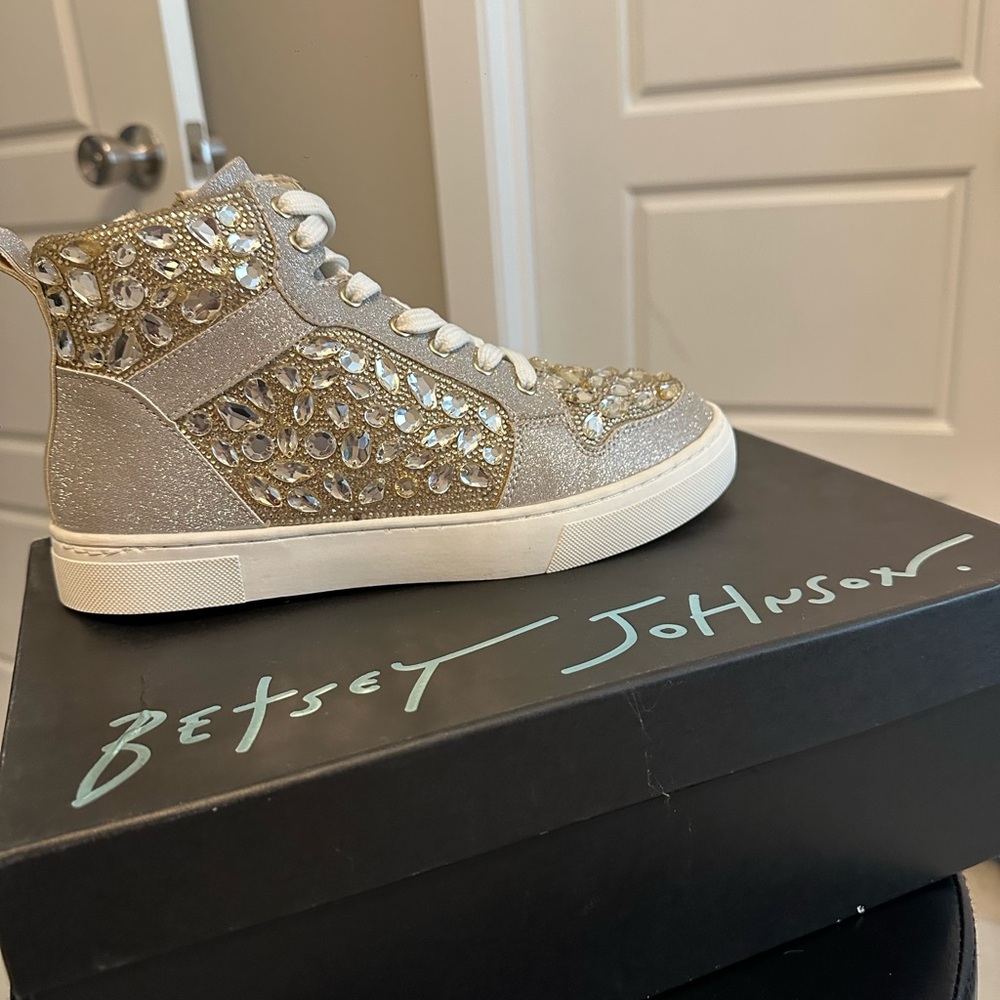 Betsey Johnson Glittering Gold Sneakers